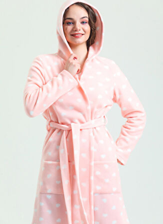 Magic Form Düz Pembe Kadın Sabahlık 35252