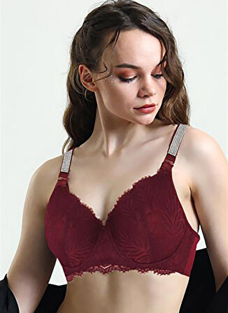 Magic Form Bordo Balenli Sütyen 5985