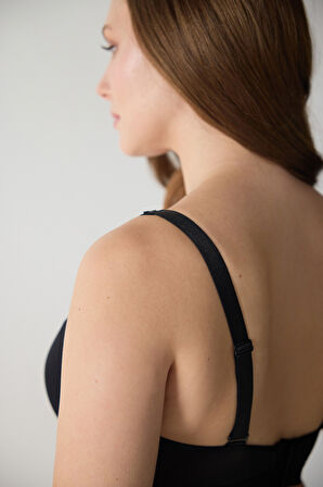 Tüllü Balensiz Yarı Destekli Toparlayıcı Sütyen