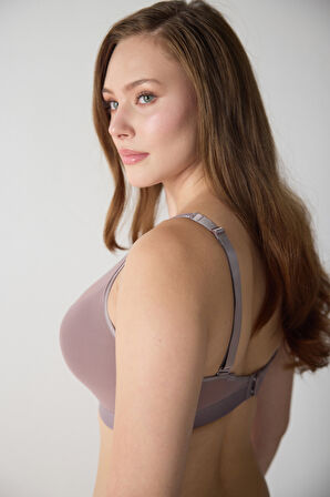 Tüllü Balensiz Yarı Destekli Toparlayıcı Sütyen 4636