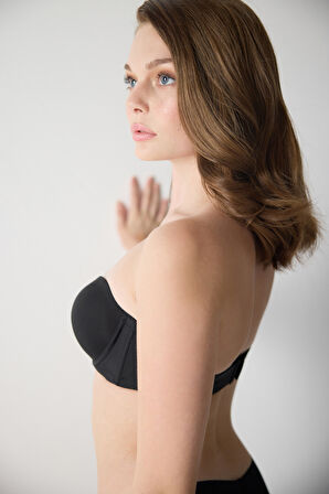 Basic Düz Ekstra Dolgulu Straplez Sütyen