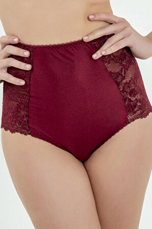 Arkası ve Kenarı Dantel Yüksel Bel Brazilian Külot