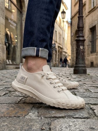BA0248 BOA Krem Esnek Bağcıklı Ultra Hafif Nefes Alan Sneaker Ayakkabı