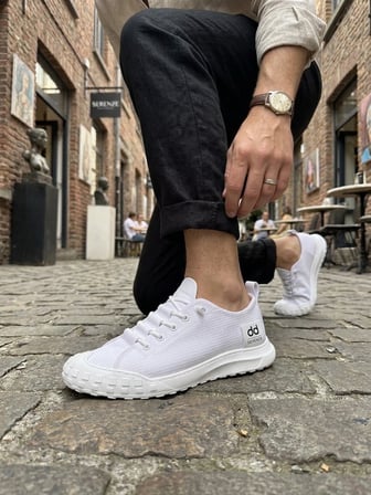 BA0248 BOA Beyaz Esnek Bağcıklı Ultra Hafif Nefes Alan Sneaker Ayakkabı