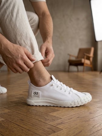 BA0248 BOA Beyaz Esnek Bağcıklı Ultra Hafif Nefes Alan Sneaker Ayakkabı