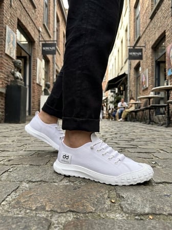 BA0248 BOA Beyaz Esnek Bağcıklı Ultra Hafif Nefes Alan Sneaker Ayakkabı