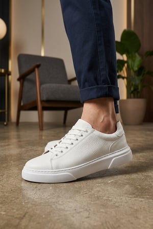 BLF-010 Erkek Sneaker Günlük Casual Spor Ayakkabı Beyaz