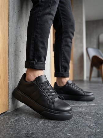 BA0247 Erkek Sneaker Günlük Casual Spor Ayakkabı Siyah Taban