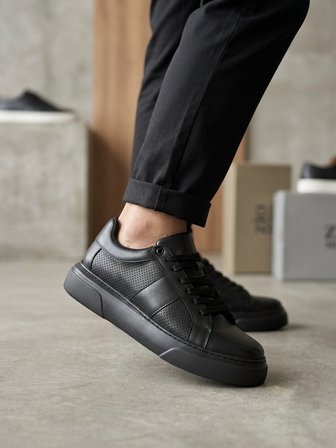 BA0247 Erkek Sneaker Günlük Casual Spor Ayakkabı Siyah Taban