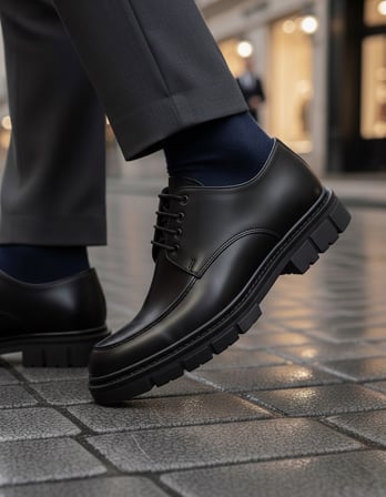 BA0237 Bağcıklı Klasik Yüksek Taban Casual Erkek Ayakkabı