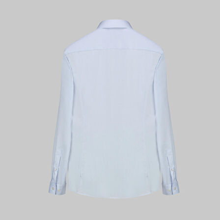 GOIAS DÜĞMELİ YAKA AÇIK MAVİ SLİM FİT GÖMLEK