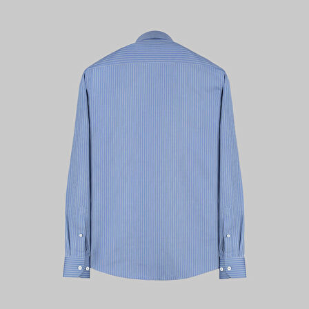 ELETA UZUN KOL MAVİ SLIM GÖMLEK