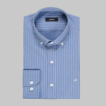 ELETA UZUN KOL MAVİ SLIM GÖMLEK