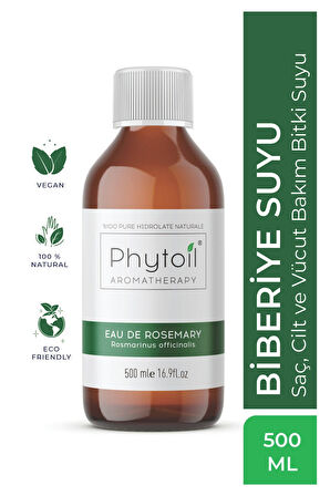 Organik Biberiye Suyu – Saç, Cilt ve Vücut Bakım Bitki Suyu | Eau de Rosemary 500 ml