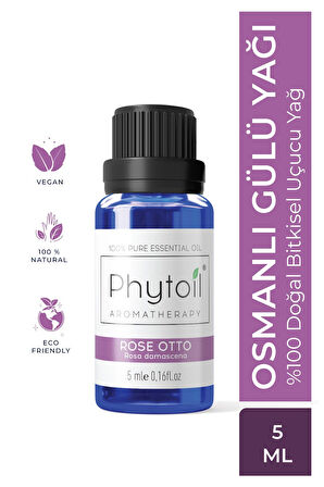 Organik Osmanlı Gülü Uçucu Yağı – Rose %100 Saf ve Doğal Bitkisel Yağ 5 ml