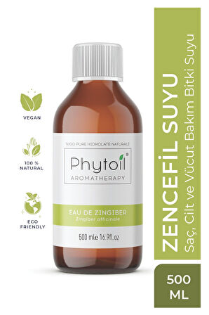 Organik Zencefil Suyu – Saç, Cilt ve Vücut Bakım Bitki Suyu 500 ml
