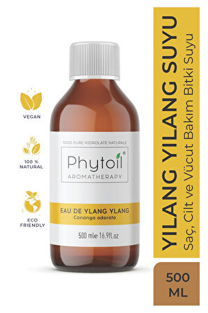 Organik Ylang Ylang Suyu – Saç, Cilt ve Vücut Bakım Bitki Suyu 500 ml