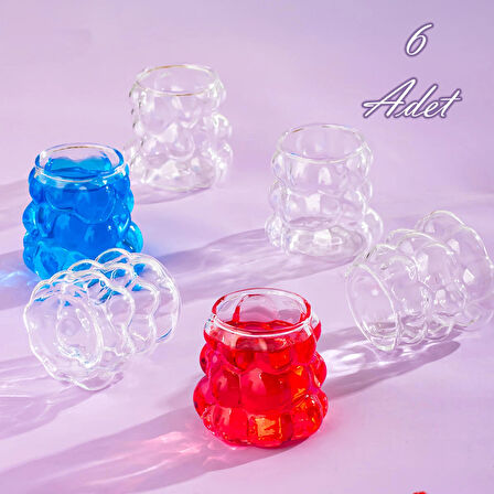 Porsima 028 6lı Isıya Dayanıklı Borosilikat Cam Içecek Meşrubat Kahve Ve Sunum Bardağı Bardak Seti 100 ml