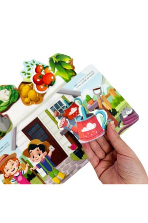 Tadını Çıkar Serisi /Bağ Bahçe /Tak-Çıkar Kitaplar 0-6 Yaş Eğitici Puzzle Kitap