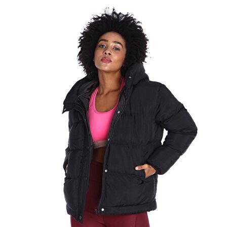 Sportive Favola Puffer Over Kadın Siyah Mont 22KKTL21B02-SYH