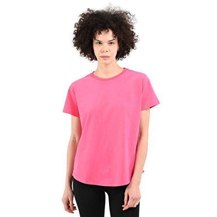 Icona2 Kadın Pembe Günlük Stil T-Shirt 24YKTL18D20-PMB