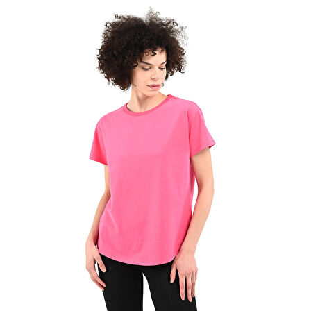 Icona2 Kadın Pembe Günlük Stil T-Shirt 24YKTL18D20-PMB
