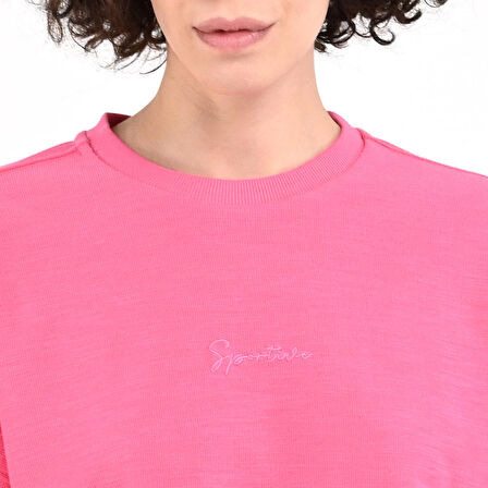 Luna Kadın Pembe Günlük Stil Sweatshirt 24YKTL13D22-PMB