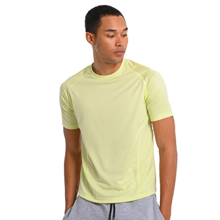 Huelva Erkek Sarı Koşu T-Shirt 24KE002-YSL