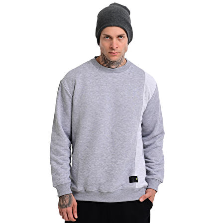 Alicante Erkek Gri Günlük Stil Sweatshirt 24KE003-GRI