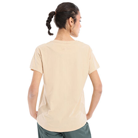 Icona3 Kadın Bej Günlük Stil T-Shirt 24KK007-OAT