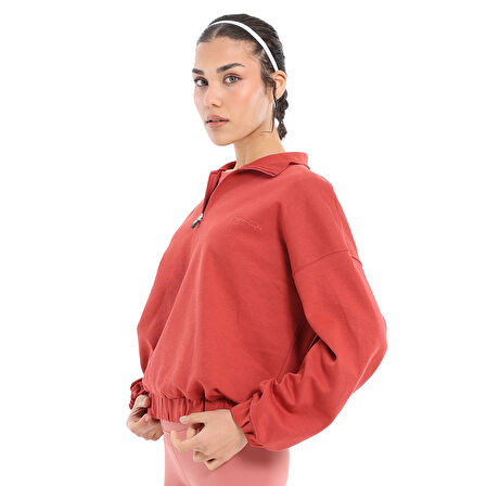 Burgos Kadın Turuncu Günlük Stil Sweatshirt 24KK012-KRMT