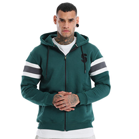 Sportive Munich Erkek Yeşil Günlük Stil Sweatshirt 24KE031-YSL