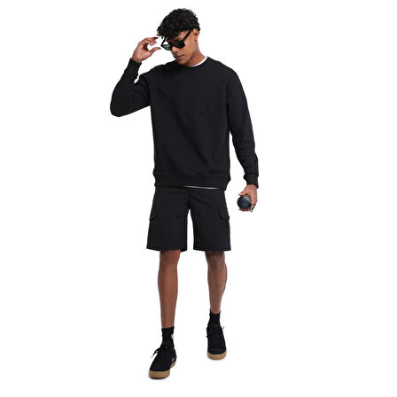 Kimitsu Erkek Siyah Koşu T-Shirt 25YE003-SYH