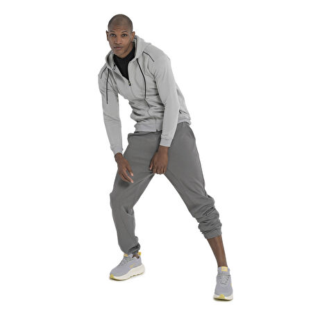 Sapporo Erkek Gri Günlük Stil Eşofman Üstü 25YE018-GRI