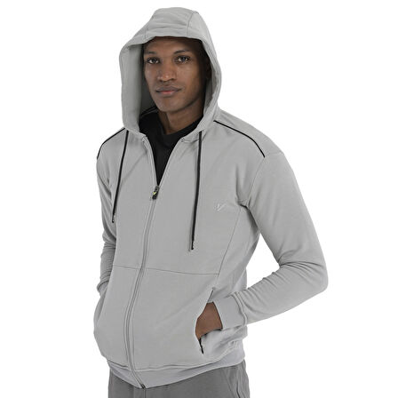 Sapporo Erkek Gri Günlük Stil Eşofman Üstü 25YE018-GRI