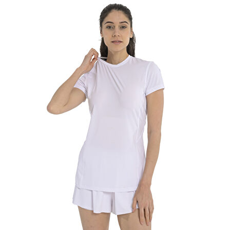 Ome Kadın Beyaz Koşu T-Shirt 25YK001-BYZ