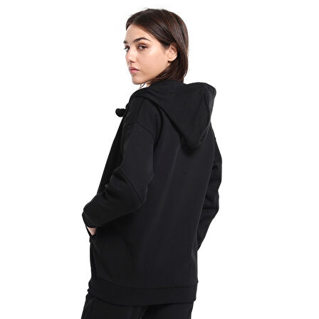 Ikoma Kadın Siyah Koşu Eşofman Üstü 25YK004-SYH