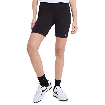 Lida Biker Kadın Siyah Koşu Tayt 25YK006-SYH