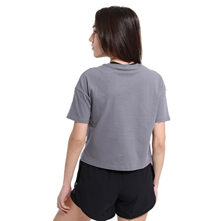 Ube Kadın Gri Günlük Stil T-Shirt 25YK015-ANT