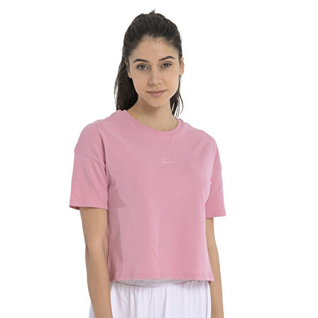 Ube Kadın Pembe Günlük Stil T-Shirt 25YK015-PMBE