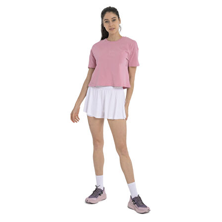 Ube Kadın Pembe Günlük Stil T-Shirt 25YK015-PMBE