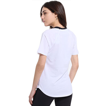 Mine Kadın Beyaz Günlük Stil T-Shirt 25YK018-BYZ