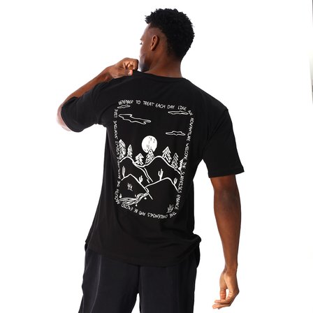 Yama Erkek Siyah Günlük Stil T-Shirt 25YE030-SYH