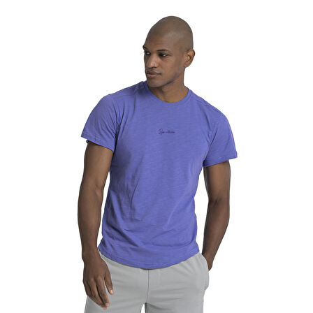 Iga Erkek Mor Günlük Stil T-Shirt 25YE031-MOR