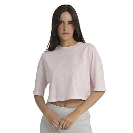 Tokyo Kadın Pembe Günlük Stil T-Shirt 25YK027-PMB