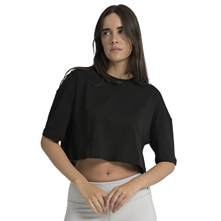 Tokyo Kadın Siyah Günlük Stil T-Shirt 25YK027-SYH