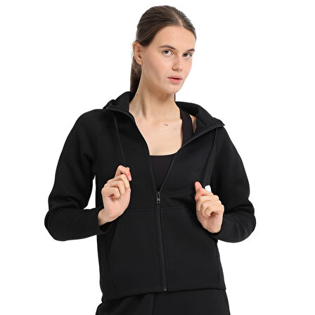 Peoria Kadın Siyah Günlük Stil Eşofman Üstü 25KK1048-SYH