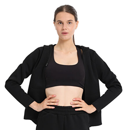 Peoria Kadın Siyah Günlük Stil Eşofman Üstü 25KK1048-SYH