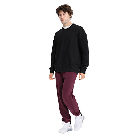 Ault Oversize Erkek Siyah Günlük Stil Sweatshirt 25KE1009-SYH