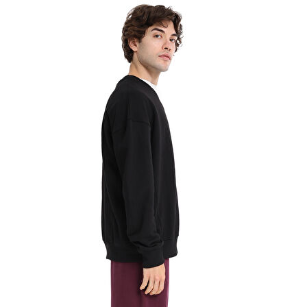 Ault Oversize Erkek Siyah Günlük Stil Sweatshirt 25KE1009-SYH
